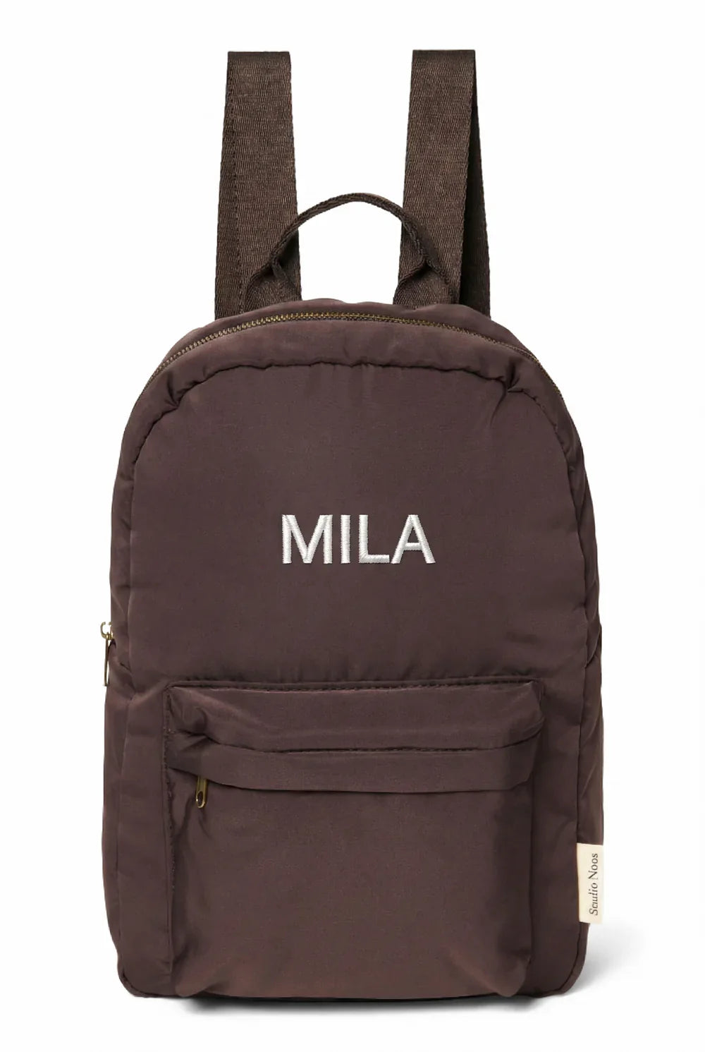 Brauner gepolsterter Midi-Rucksack