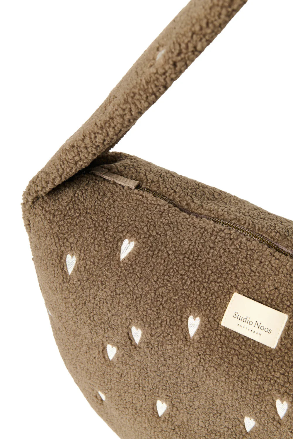 Brown Hearts Teddy Cross Body Bag
