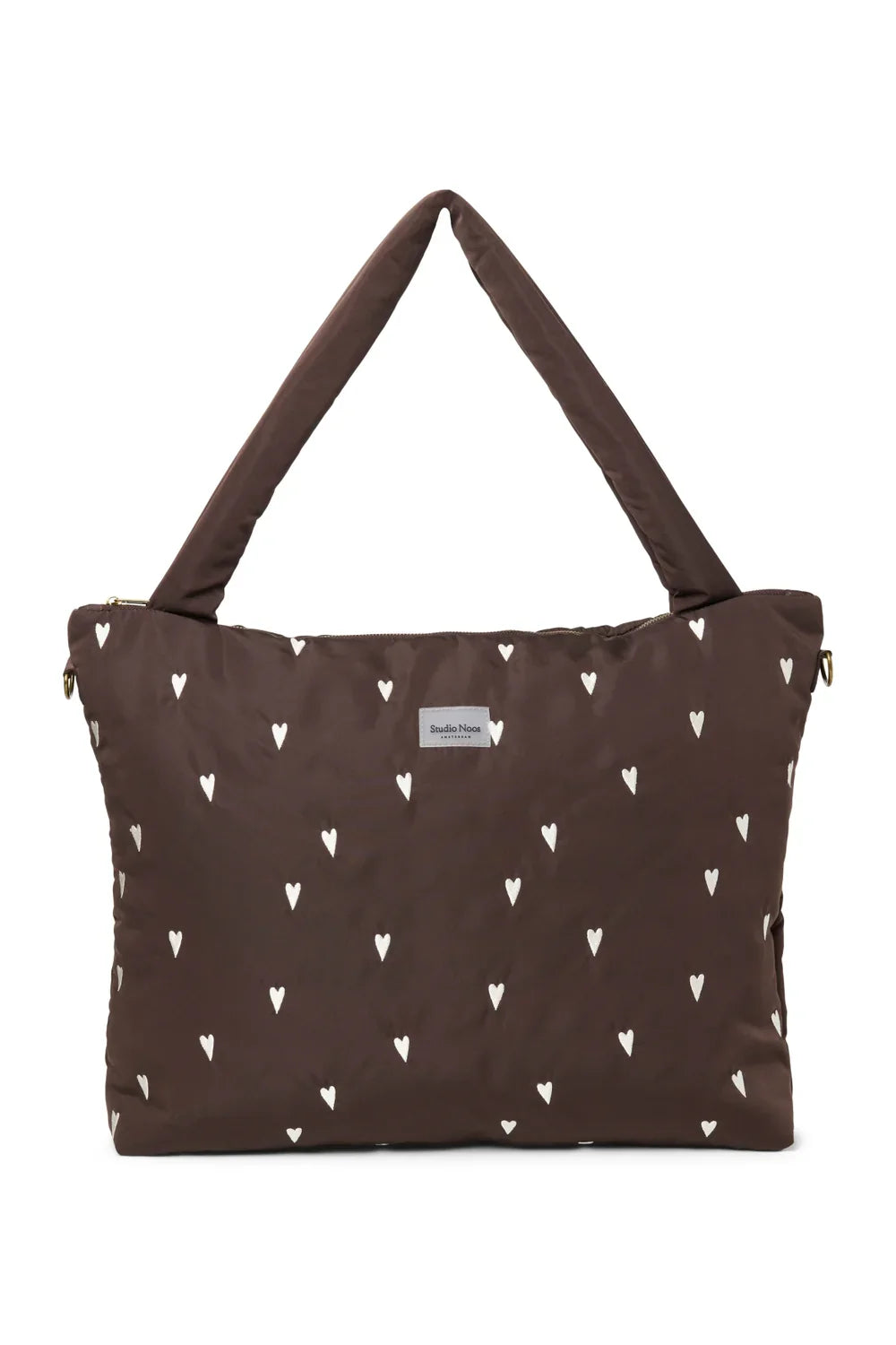 Purple Hearts Puffy Diaper Bag