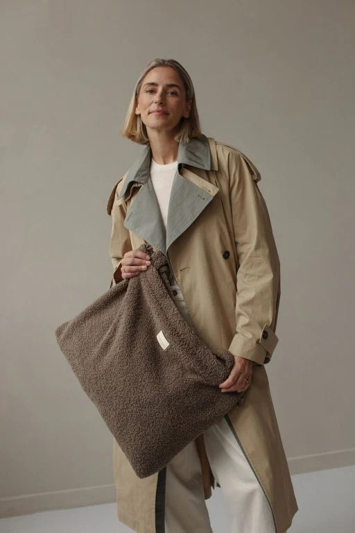Ecru-Herzen Teddy Wickeltasche