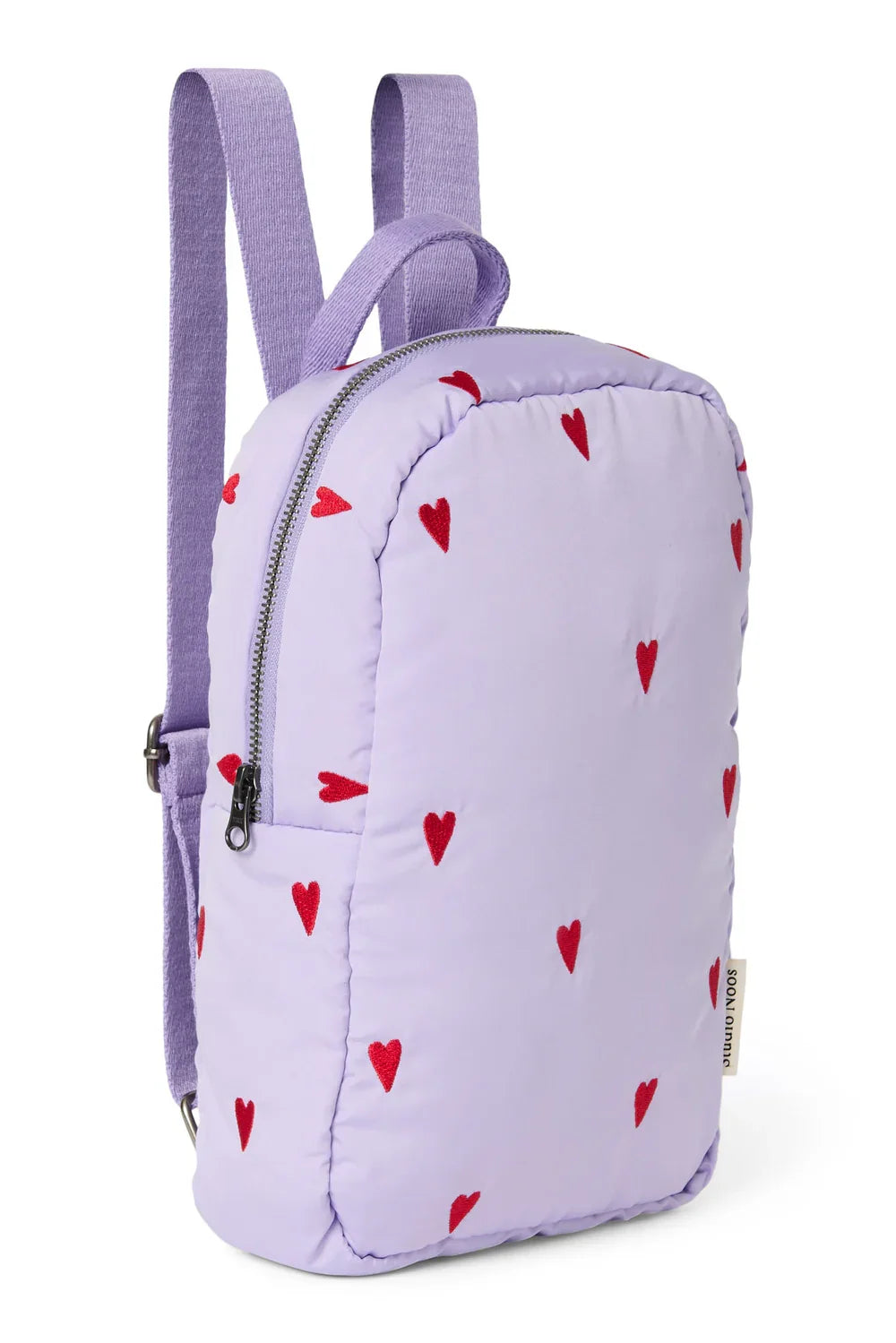 Lila Herzen Puffy Mini-Rucksack