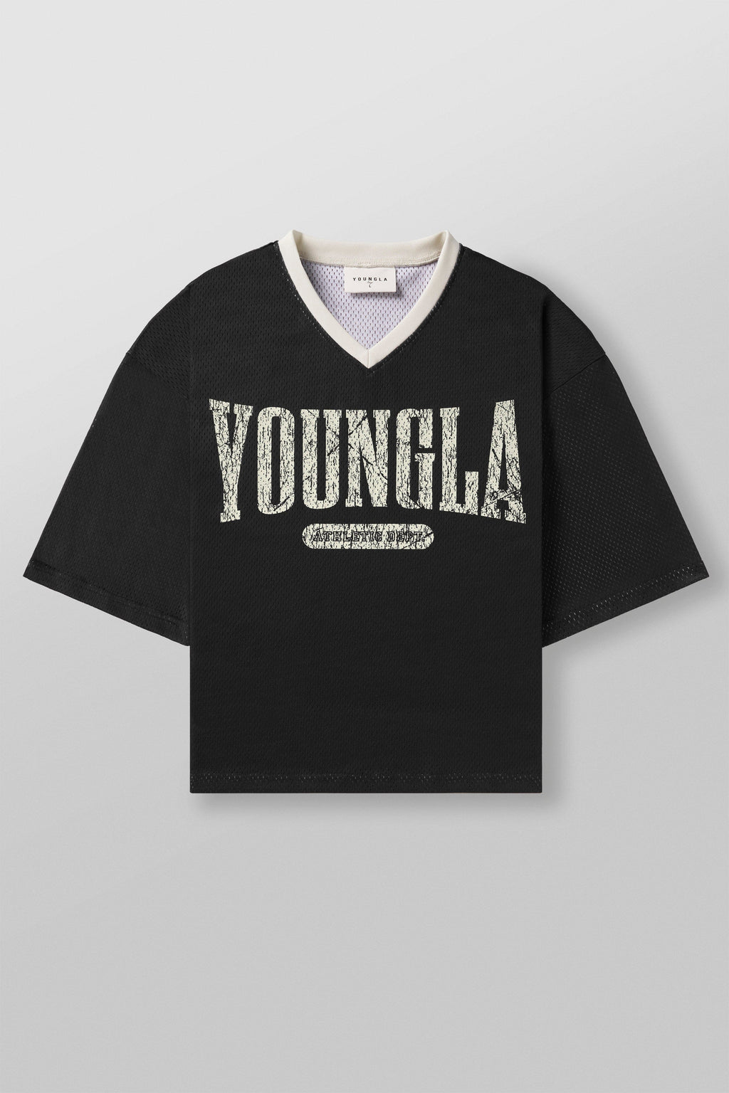 4187 - Maillot de football universitaire crop top
