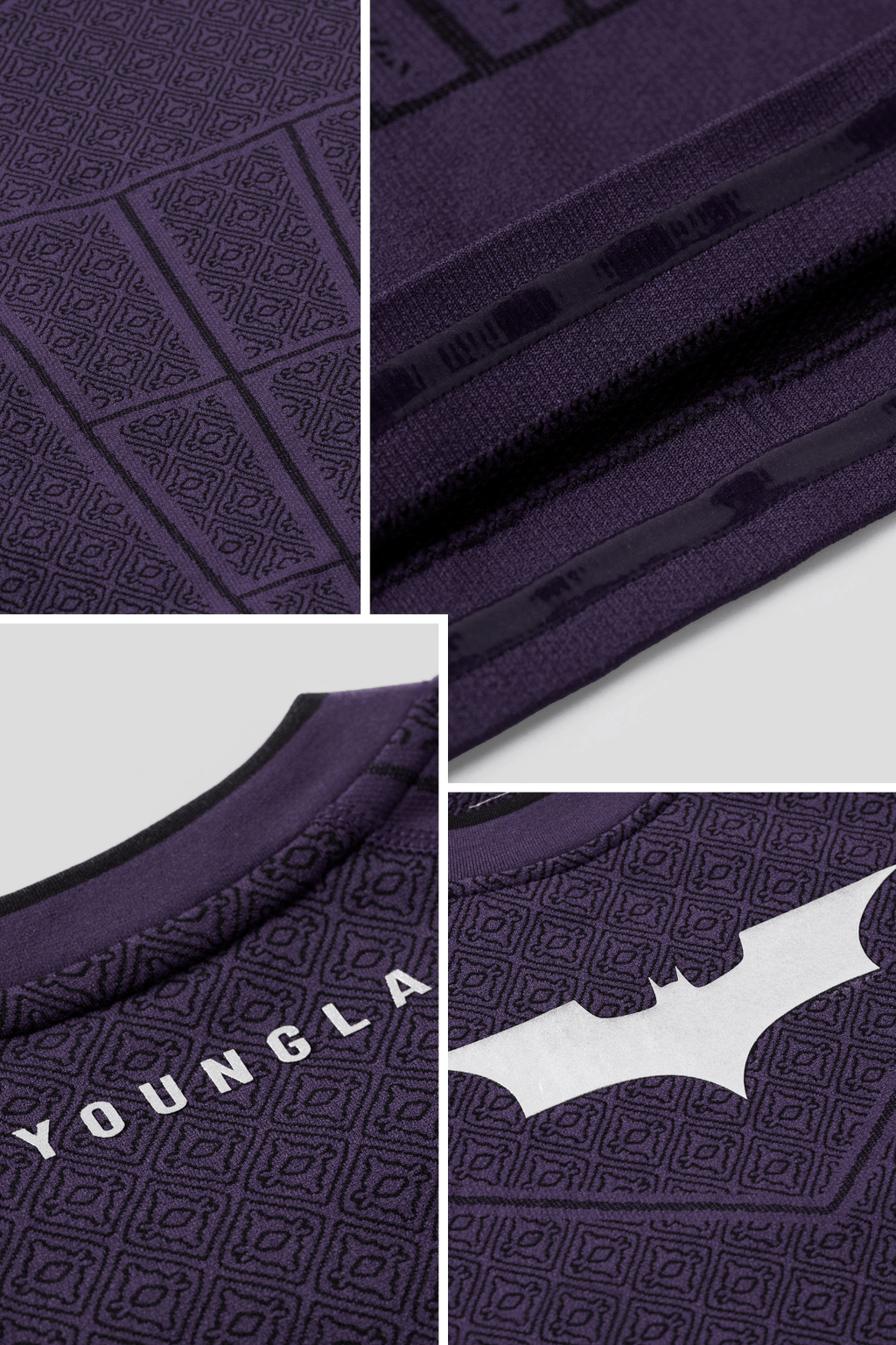 4259 - T-shirts de compression Batman - Édition limitée violette - UNIQUEMENT SUR L'APPLICATION