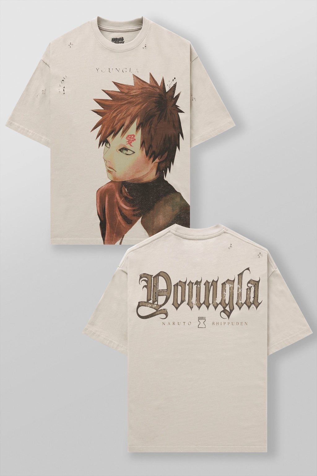 4318 - T-shirts Naruto effet usé