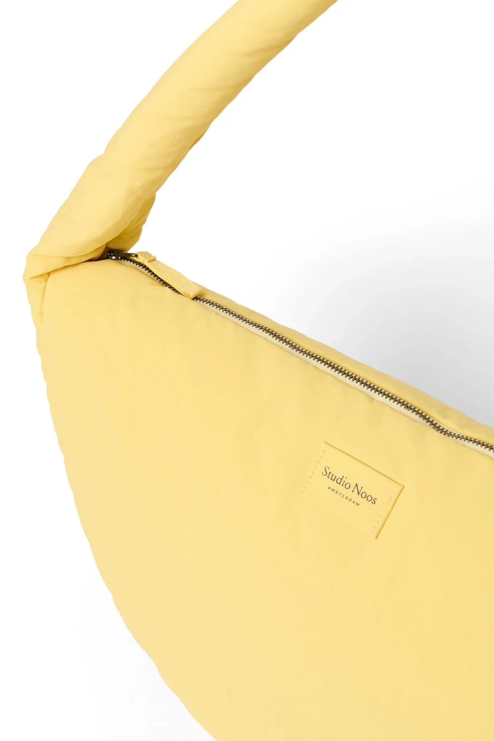 Paarse crossbodytas met textuur en pofeffect