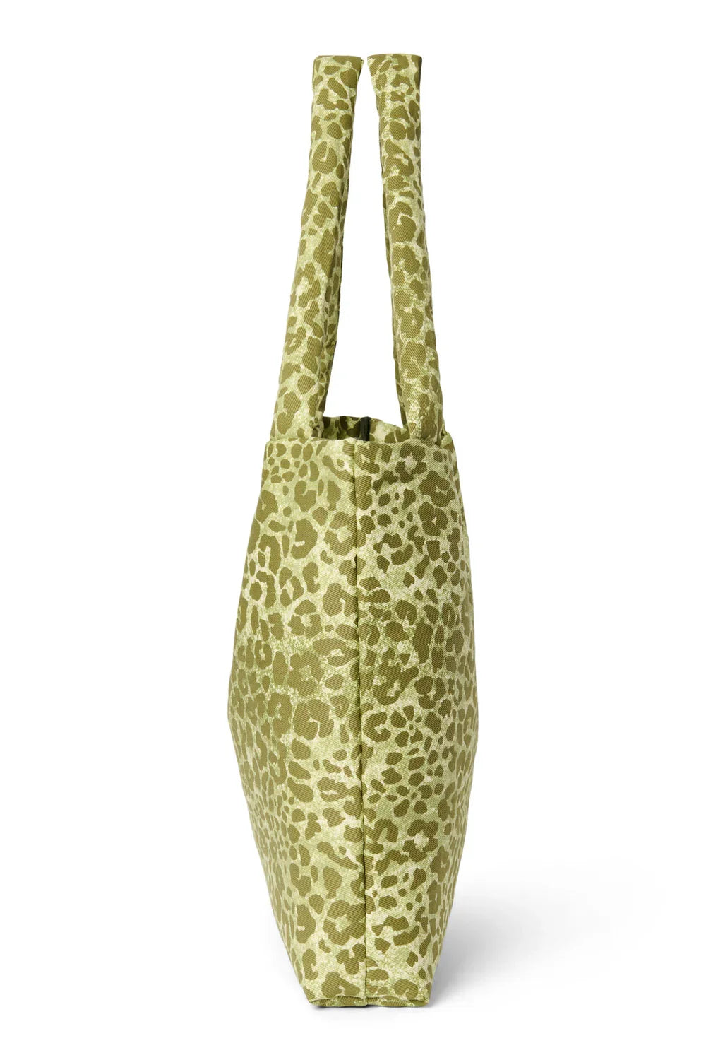 Grüne Leoparden-Baumwoll-Mom-Bag