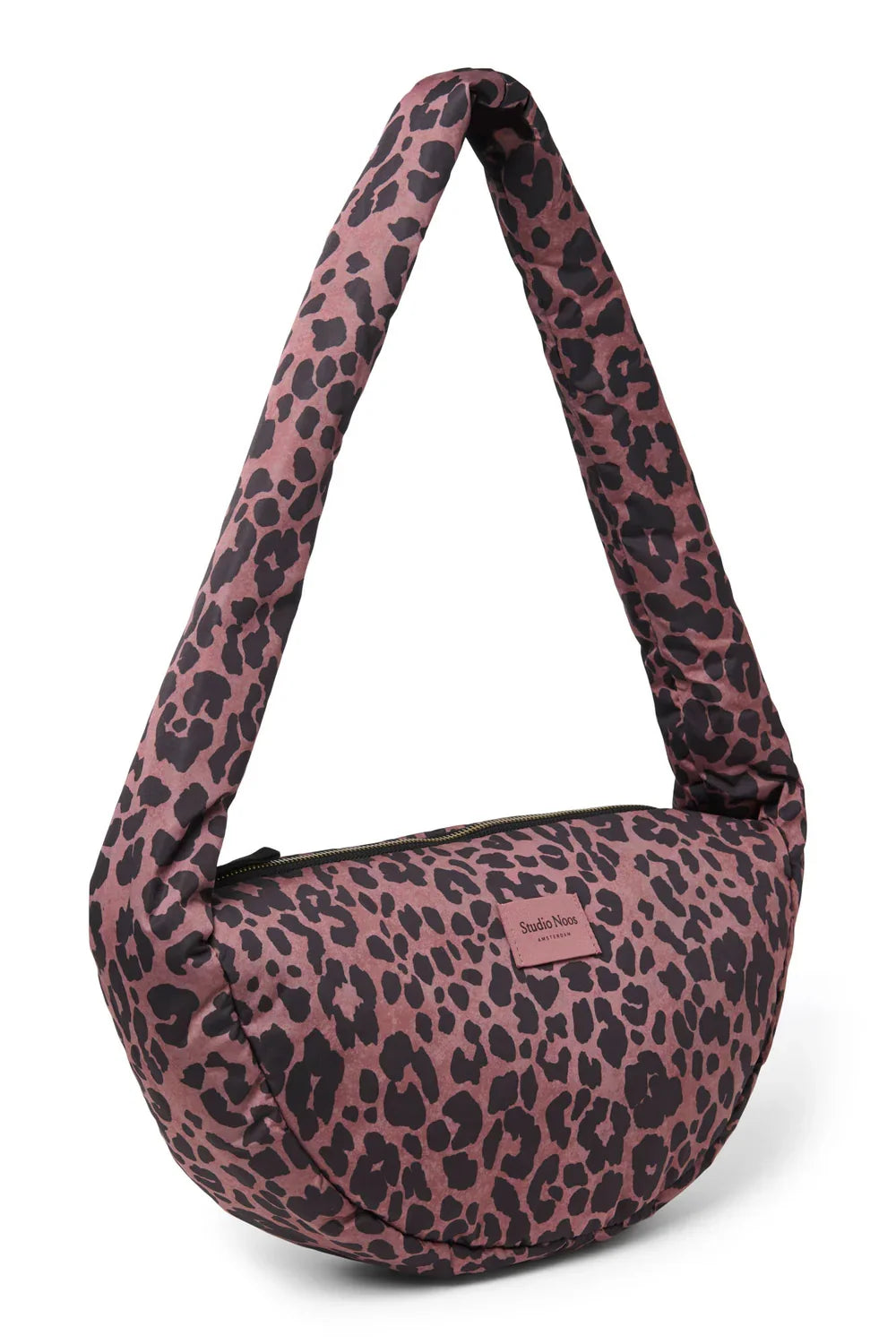 Rode Luipaard Puffy Mini Crossbodytas