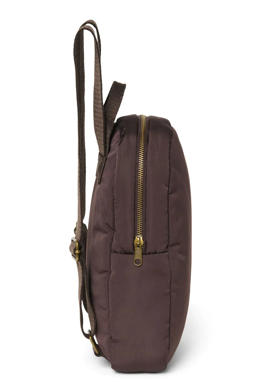 Brauner, bauschiger Mini-Rucksack