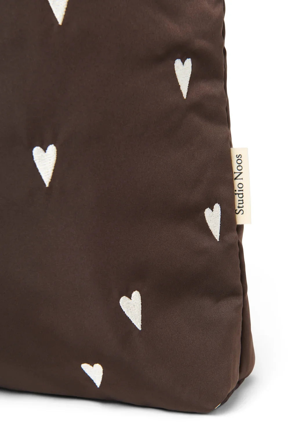 Lichtblauwe Puffy Mom-tas met hartjes