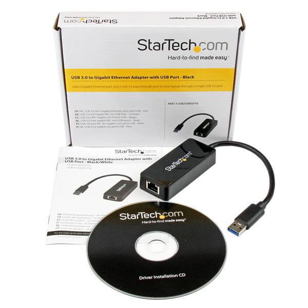 StarTech Black USB 3.0 To Gigabit Ethernet Adapter  - USB31000SPTB - image 5