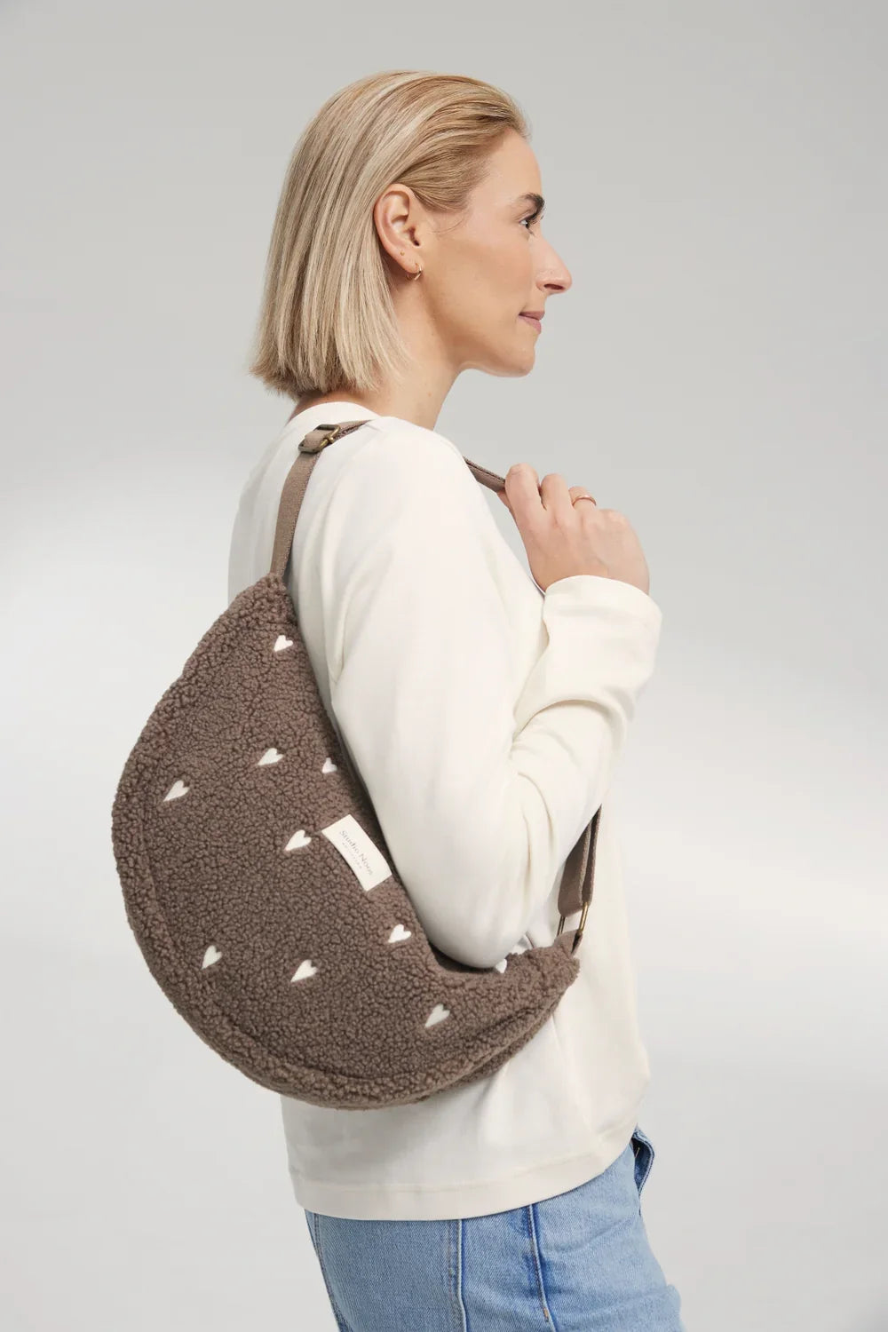 Braune Teddy-Gürteltasche für Erwachsene