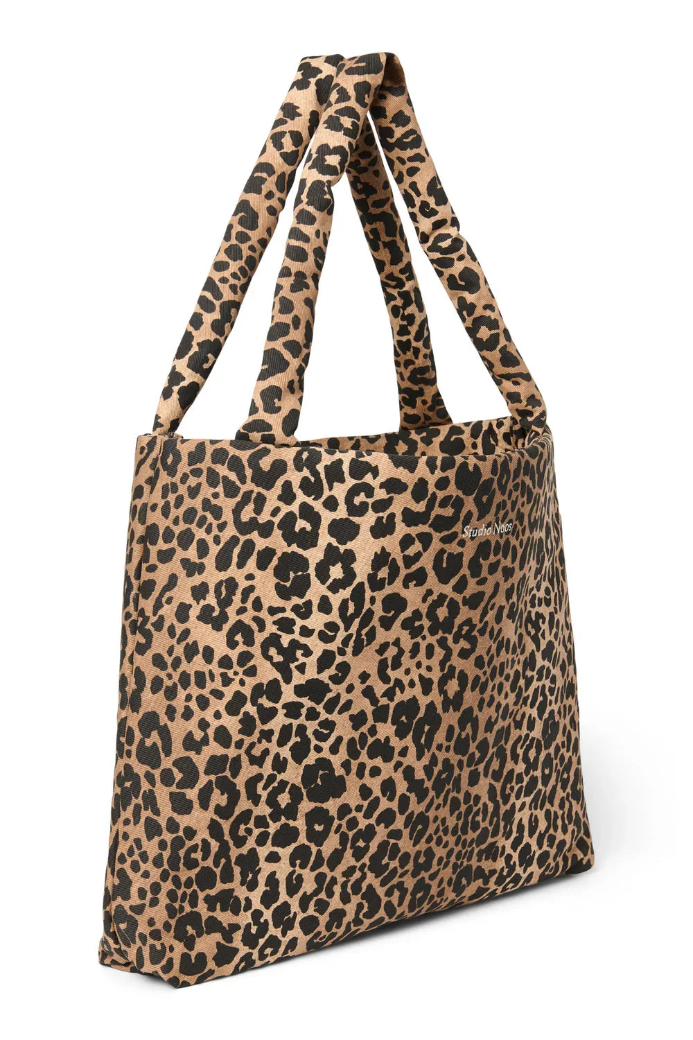 Grüne Leoparden-Baumwoll-Mom-Bag