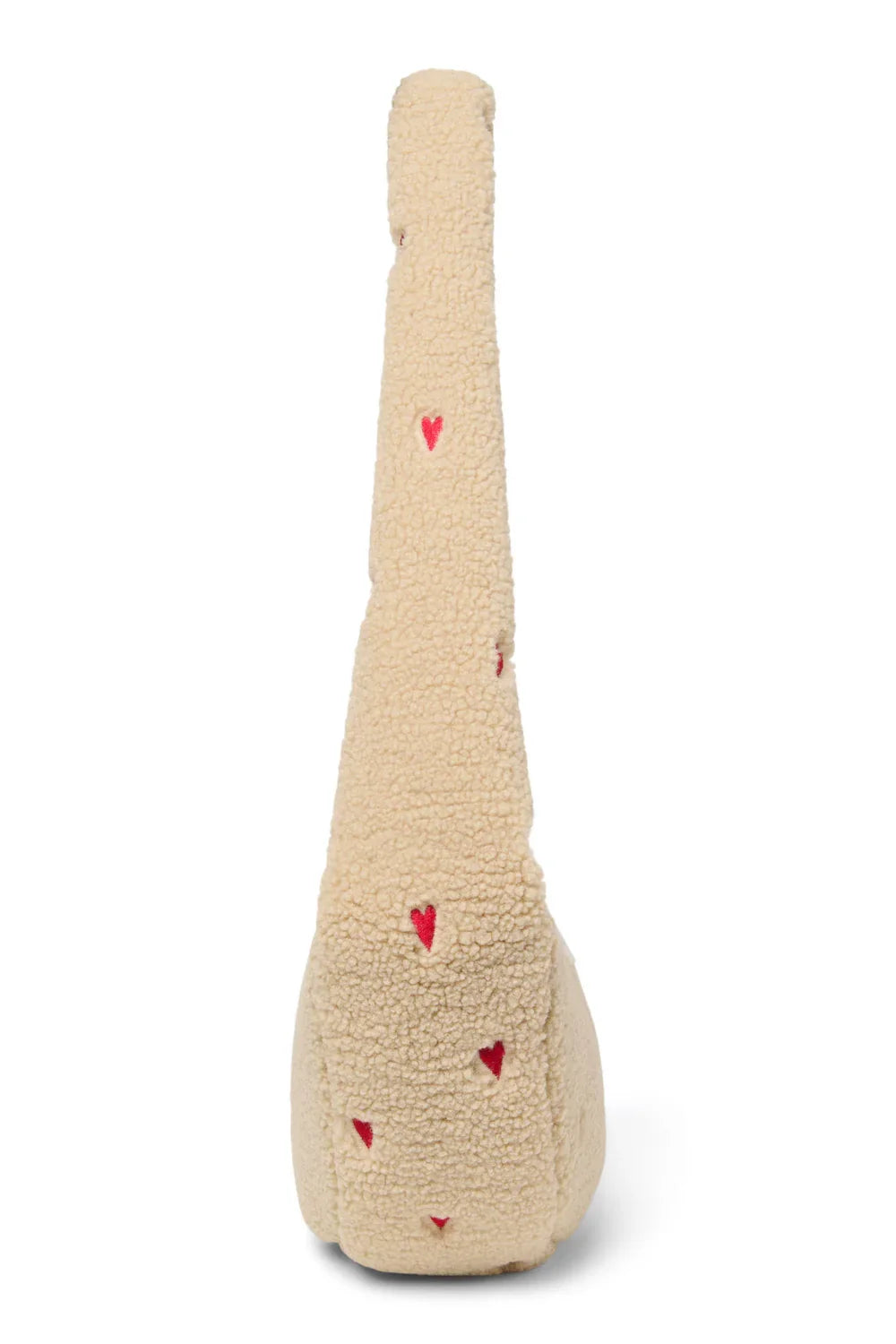 Ecrufarbene Teddy-Mini-Umhängetasche