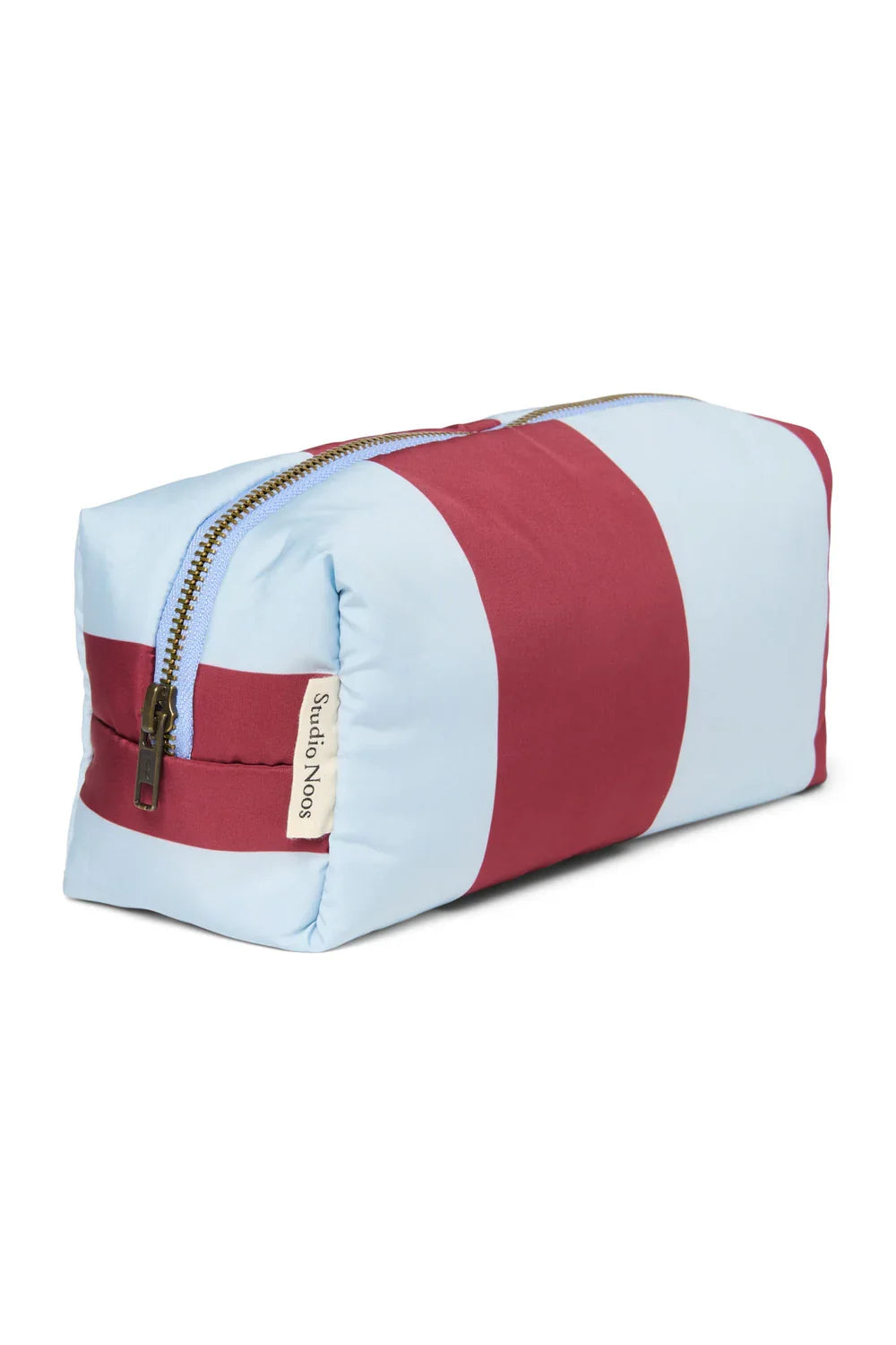 Bordeaux/Hellblau Gestreifte Tasche