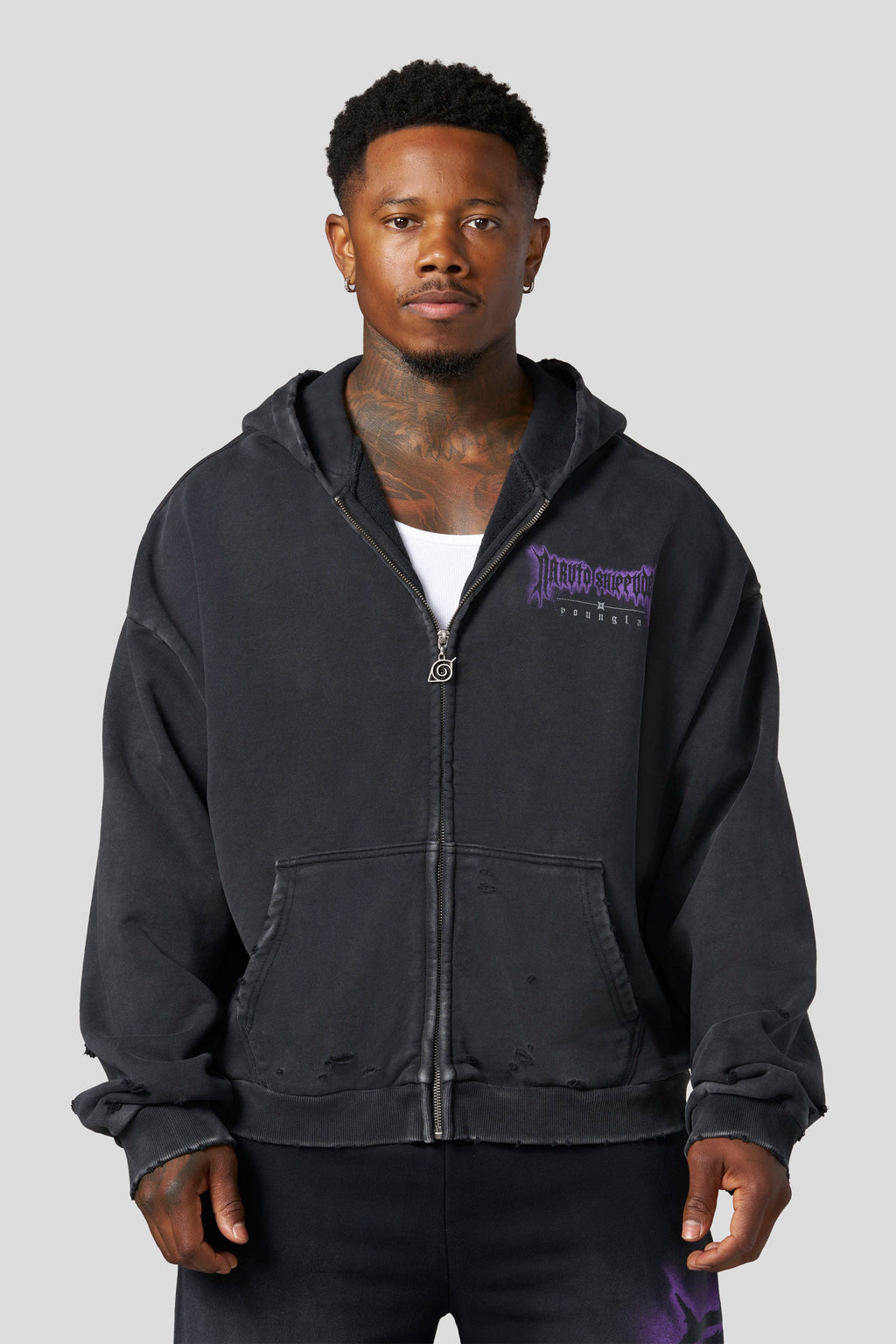 5086 - Sweat à capuche zippé Naruto