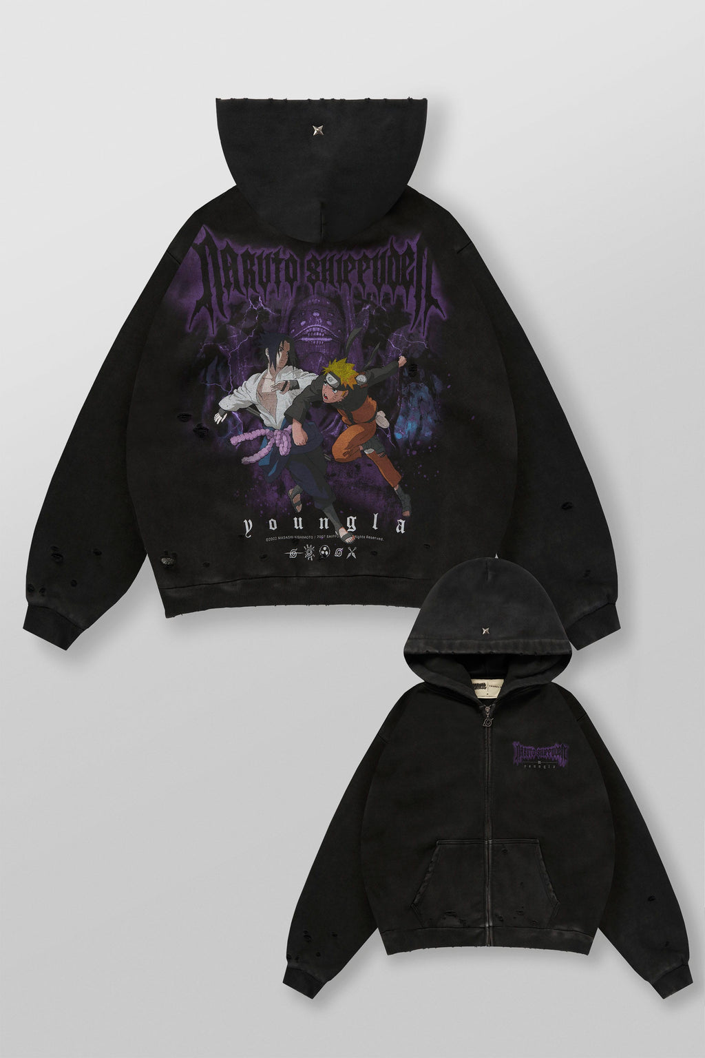 5086 - Sweat à capuche zippé Naruto