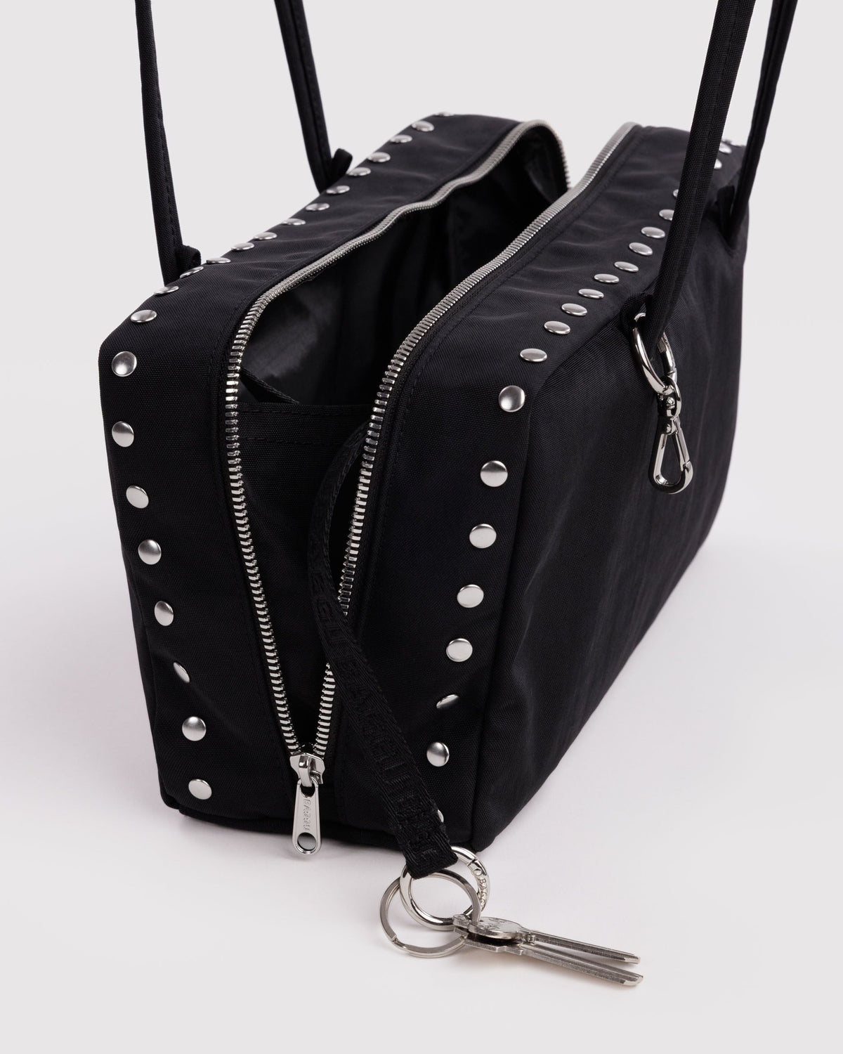 Nylon Bowler Bag - Studs - image 4