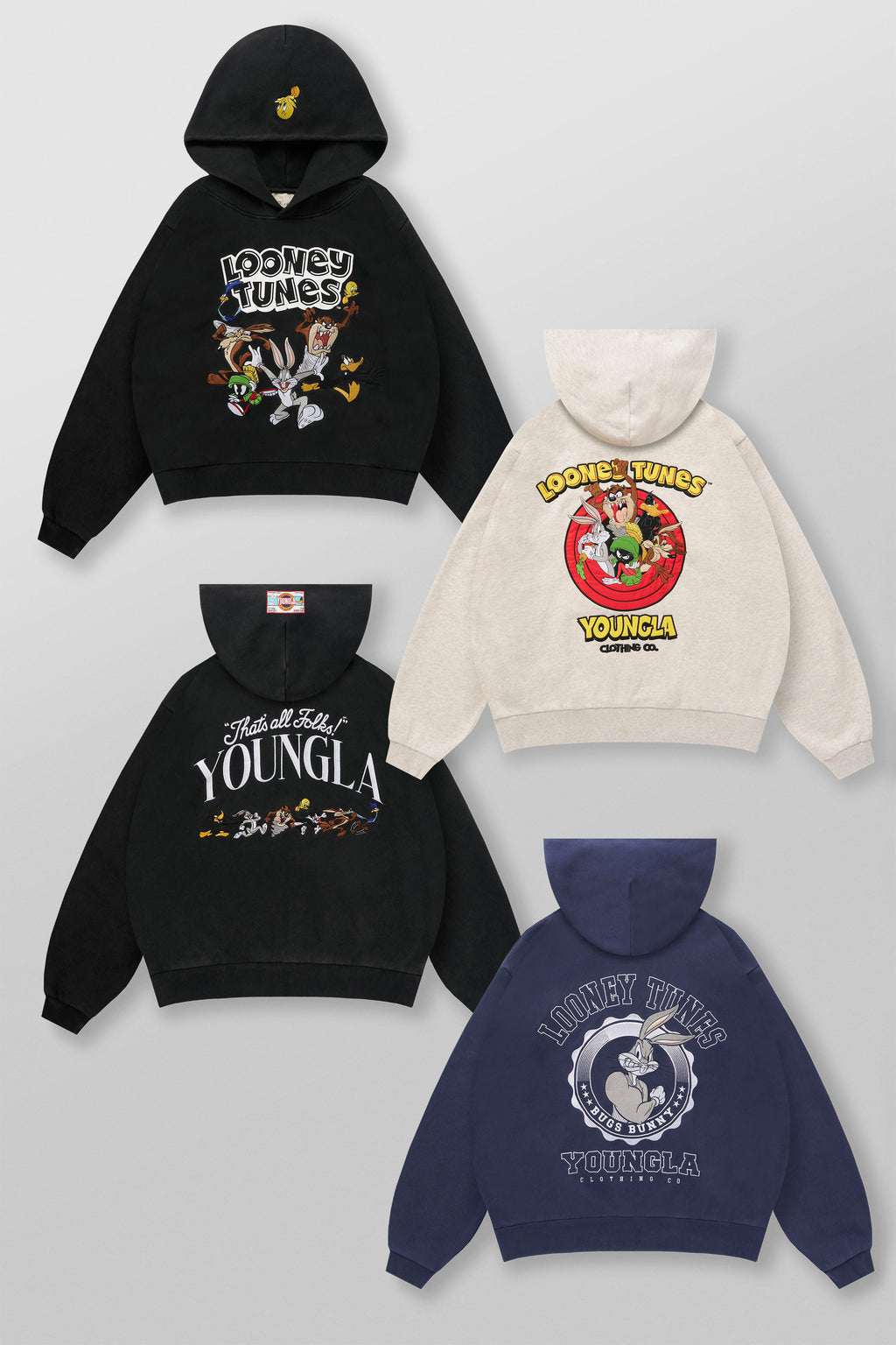 5114 - Sweat à capuche Looney Tunes brodé