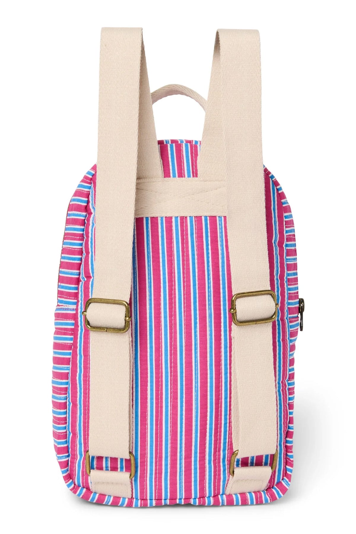 Poplin gestreepte rugzak (mini) | Botergeel