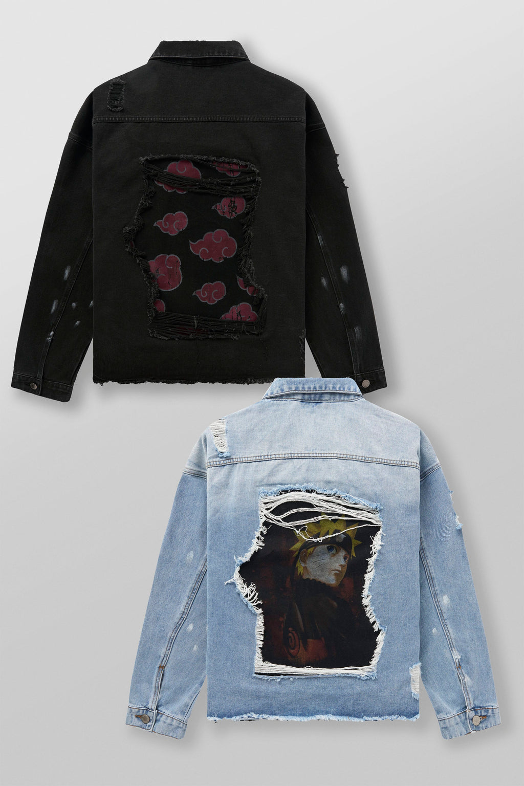 5133 - Vestes en denim usé Naruto