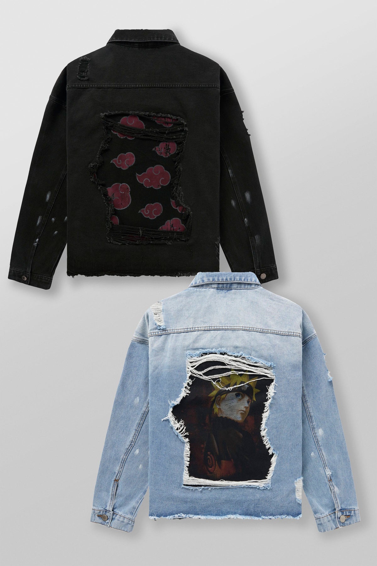 5133 - Vestes en denim usé Naruto