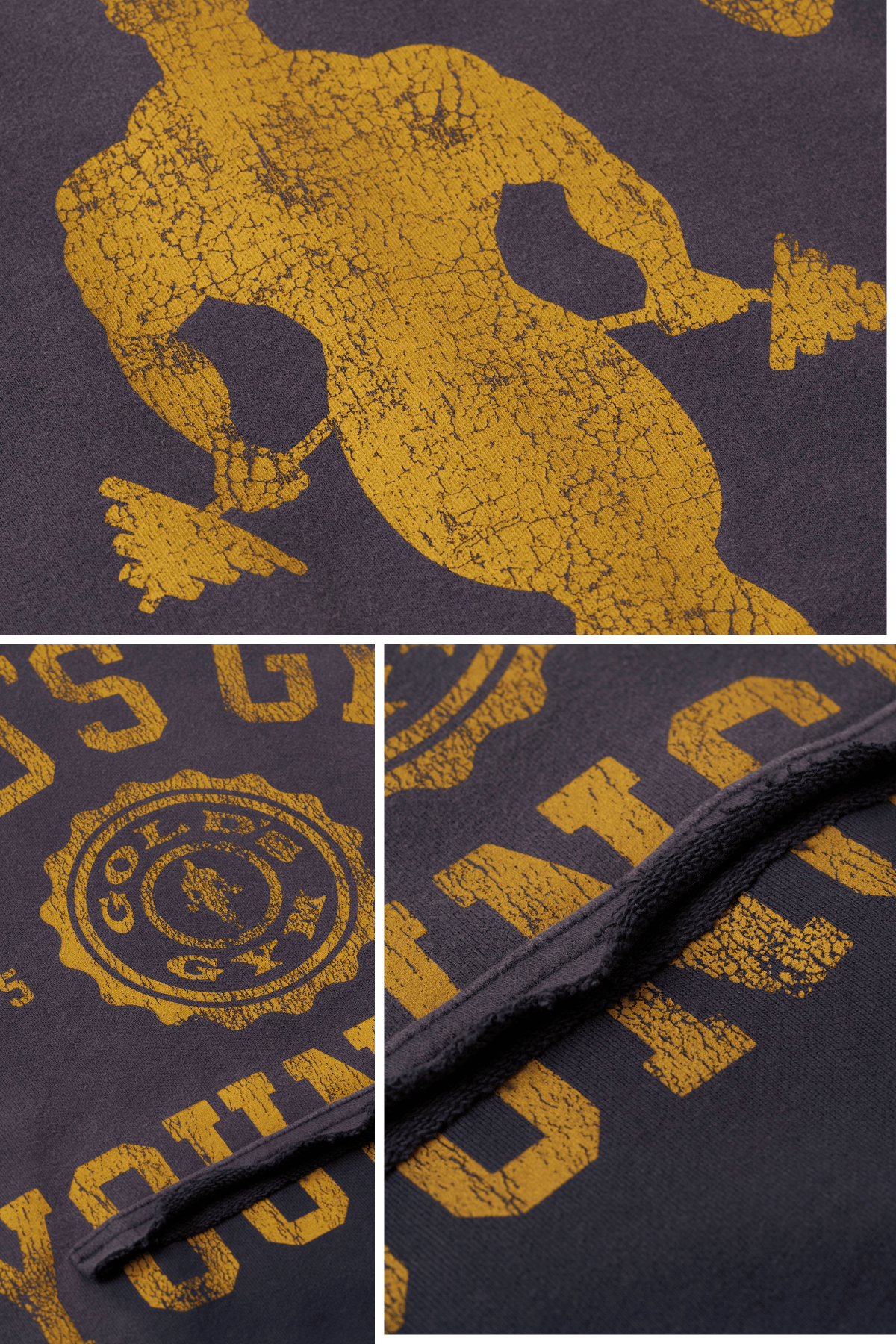 5167 - Sweat à capuche à écusson Gold's Iron Legacy