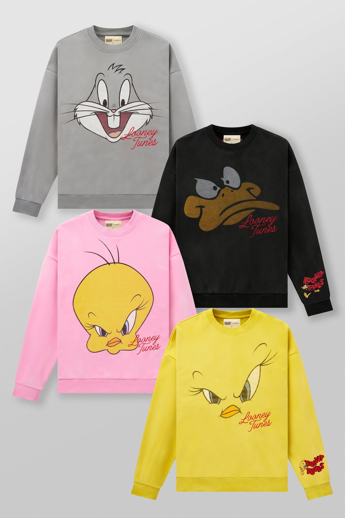 5255 - Sweats à col rond avec visage Looney Tunes