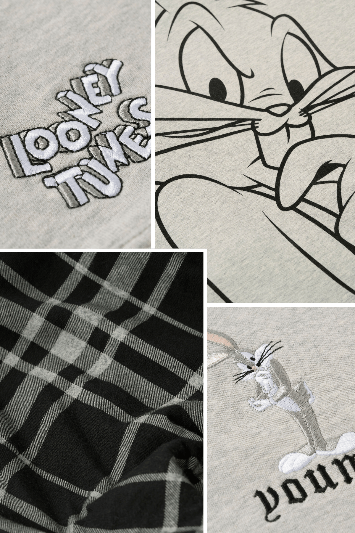 5257 - Vestes zippées à carreaux Looney Tunes