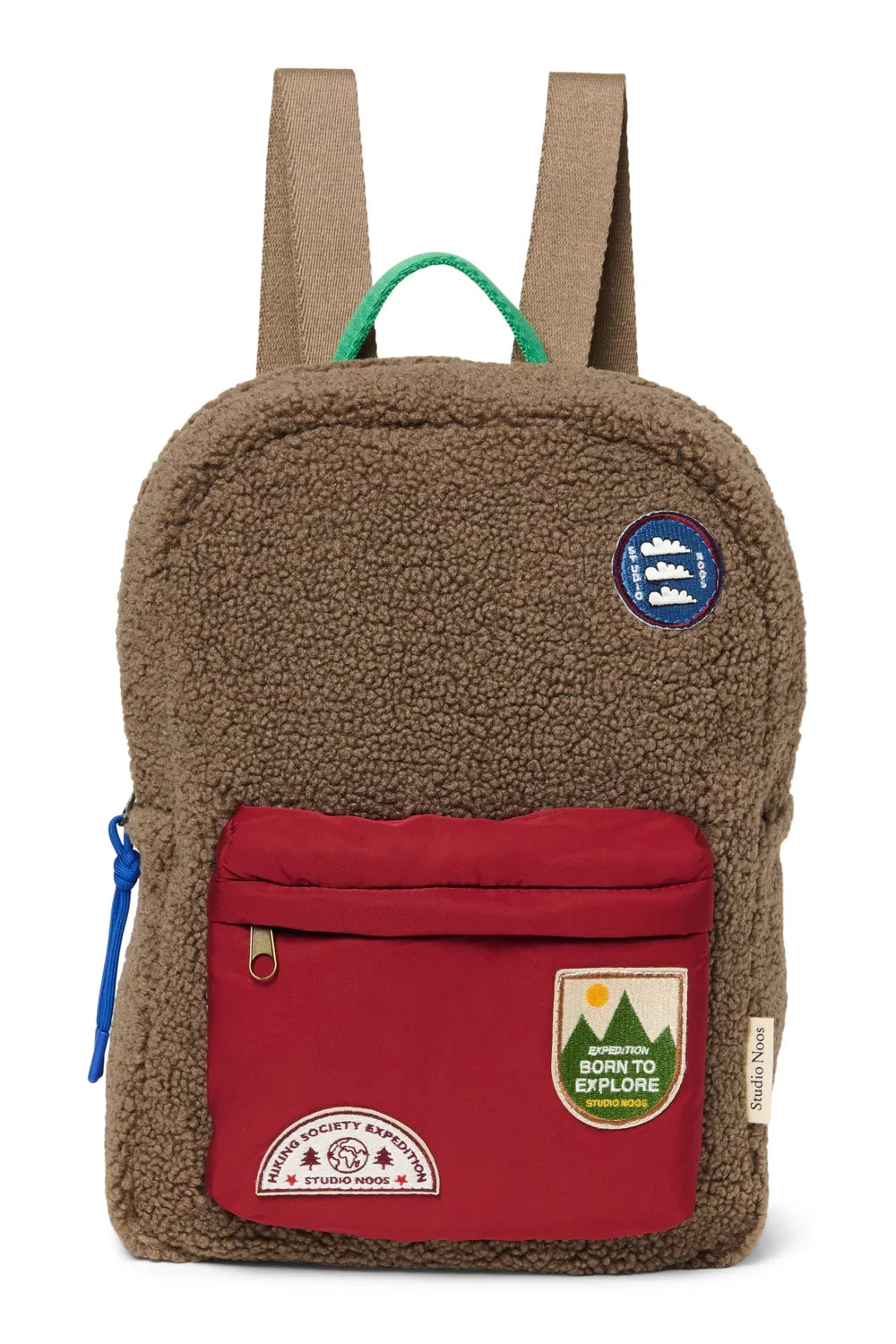 Ecru/Purple Teddy Midi Backpack