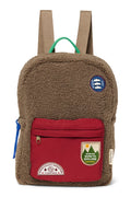 Bruine/Bourgondische Teddy Midi-rugzak