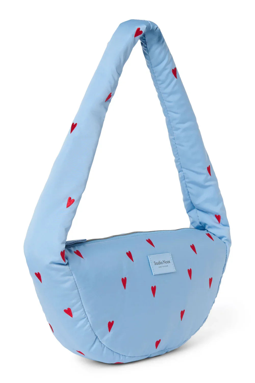 Lila Herzen Puffy Mini Umhängetasche