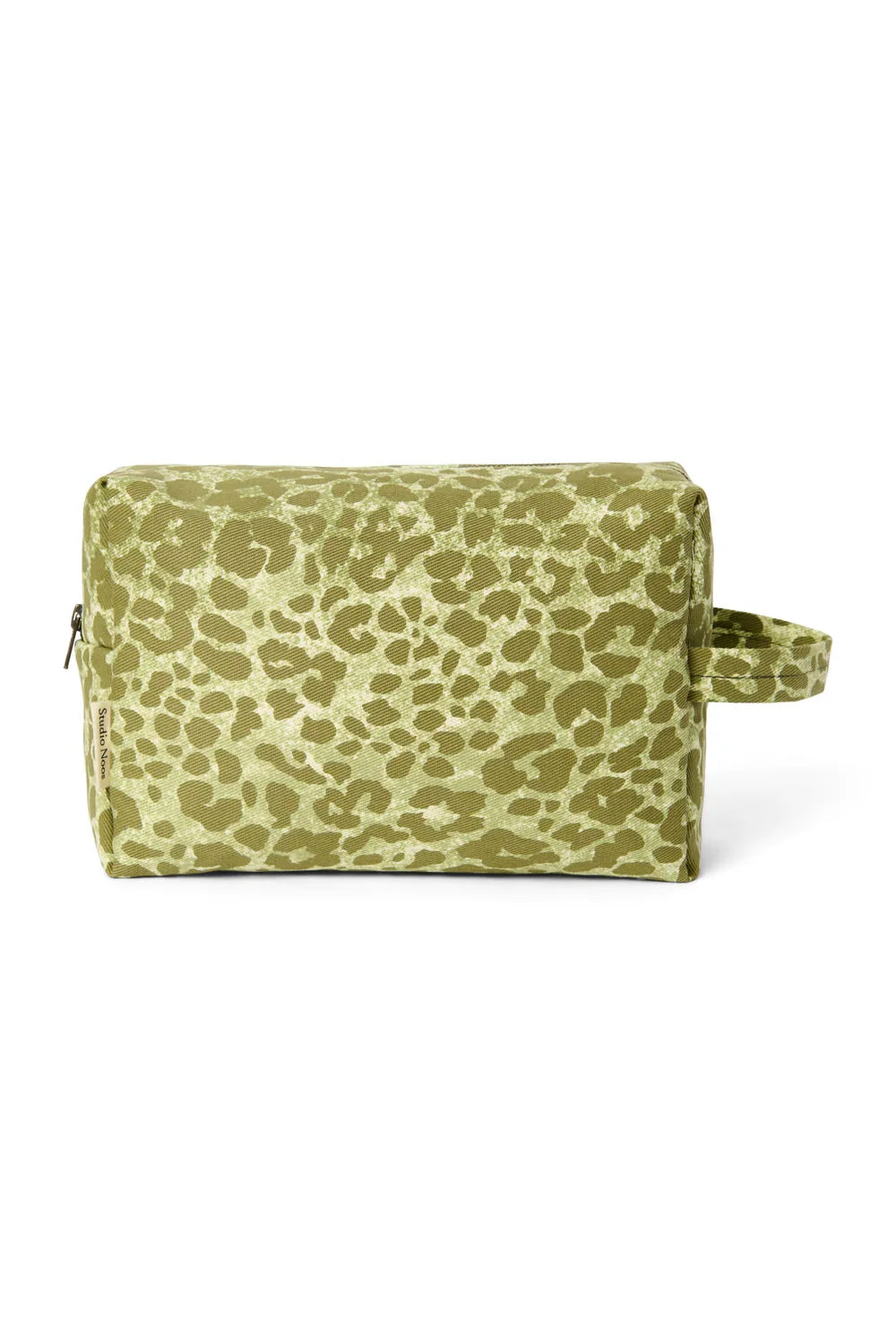 Green Leopard Cotton Toiletry back