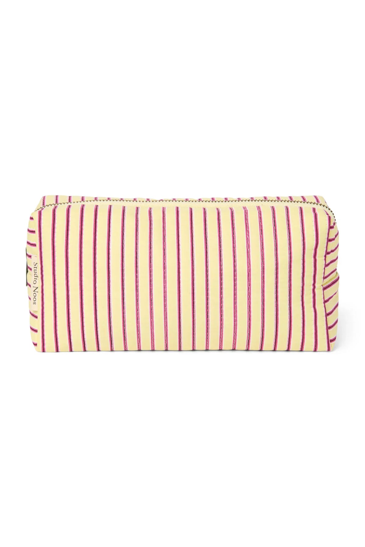 Poplin Striped Pouch | Butter Yellow