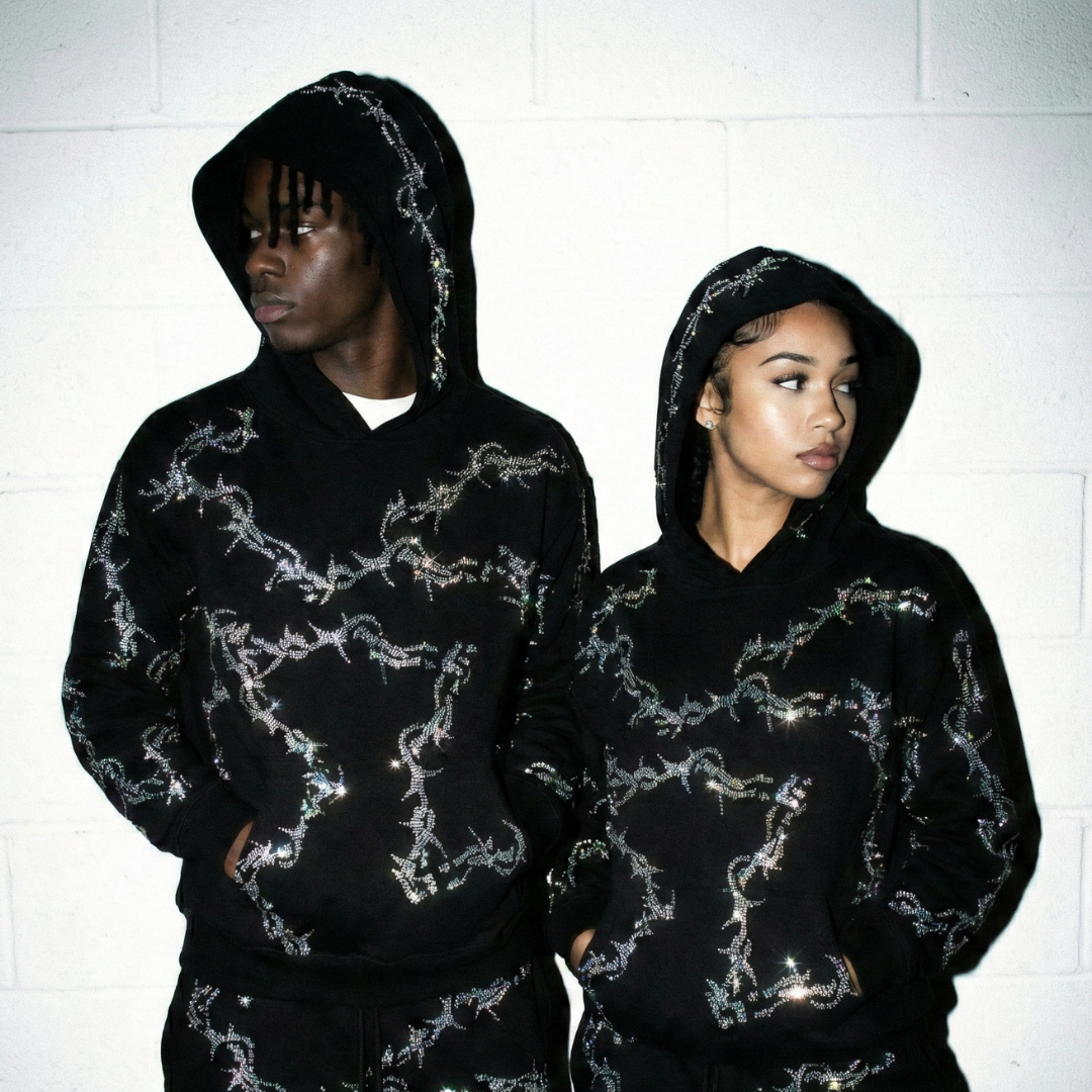 VYBES Rhinestone Thorn Sweatpants