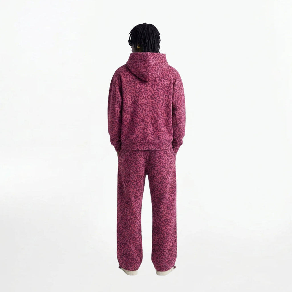 VYBES Pink Leopard Sweatpants
