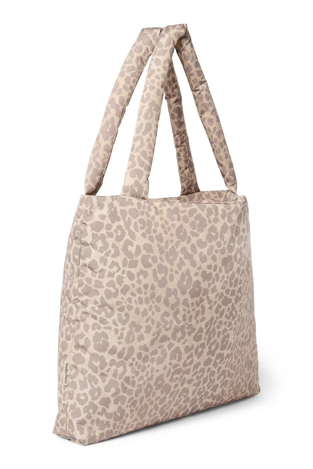 Beige luipaardprint luiertas