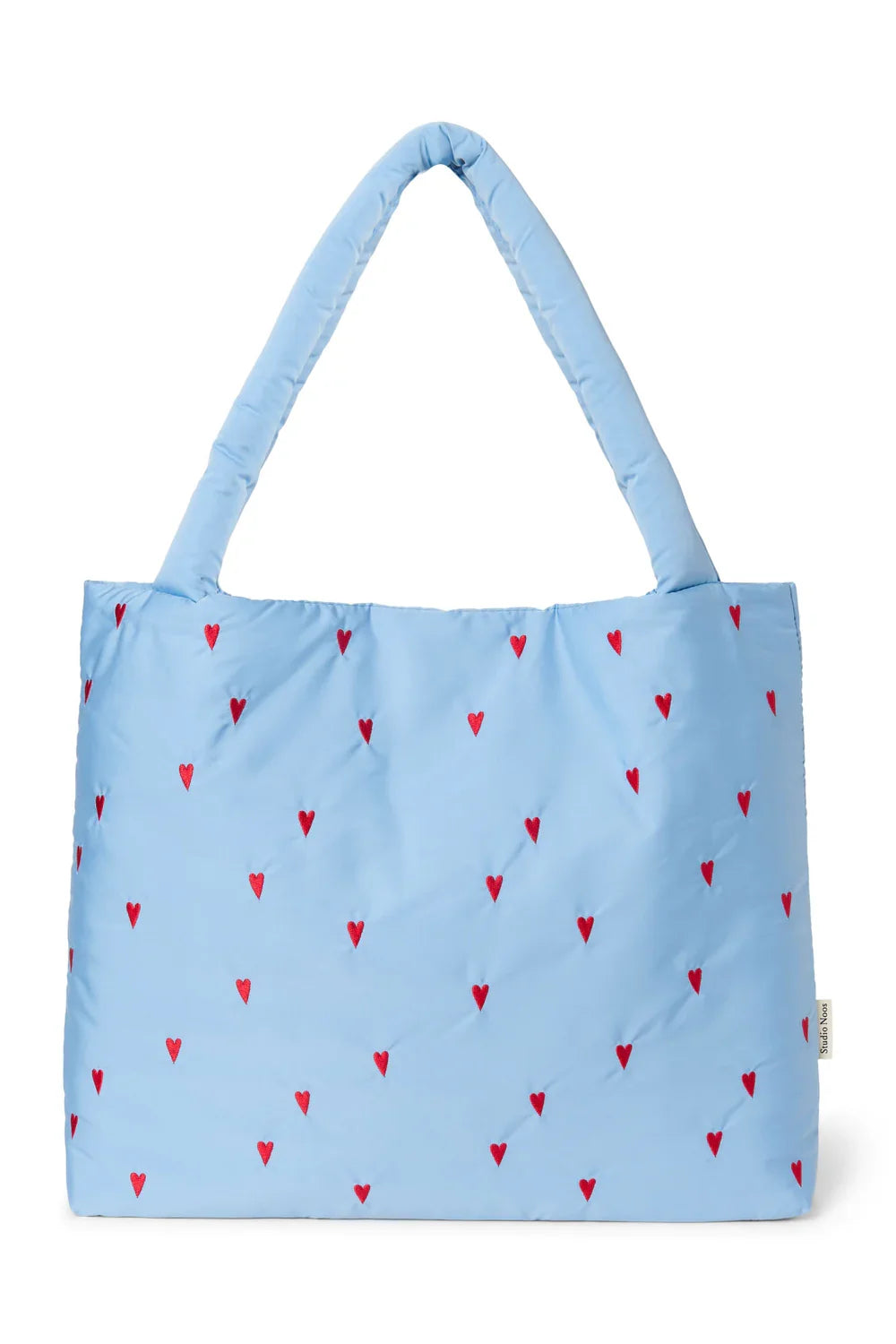 Purple Hearts Puffy Mom Bag
