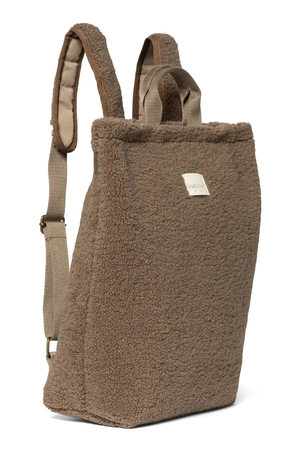 Ecru teddy rugzak voor volwassenen
