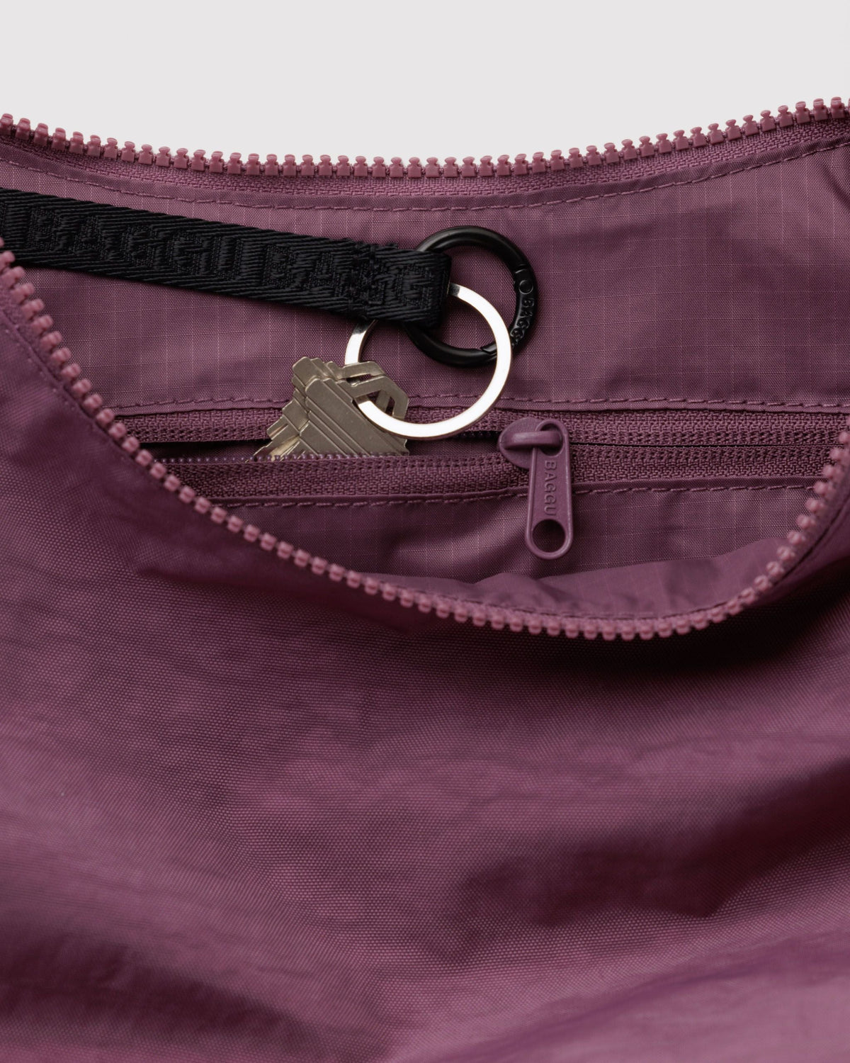 Medium Nylon Crescent Bag - Wild Plum - image 3