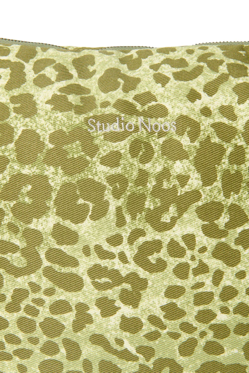 Wickeltasche aus brauner Baumwolle mit Leopardenmuster