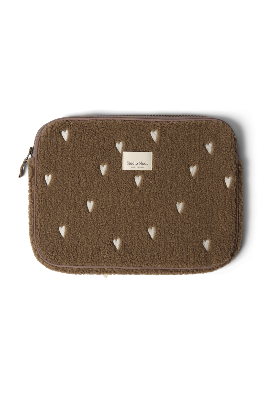 Teddy Laptop-Hülle 13 Zoll | Braune Herzen