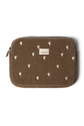 Teddy Laptop-Hülle 13 Zoll | Braune Herzen