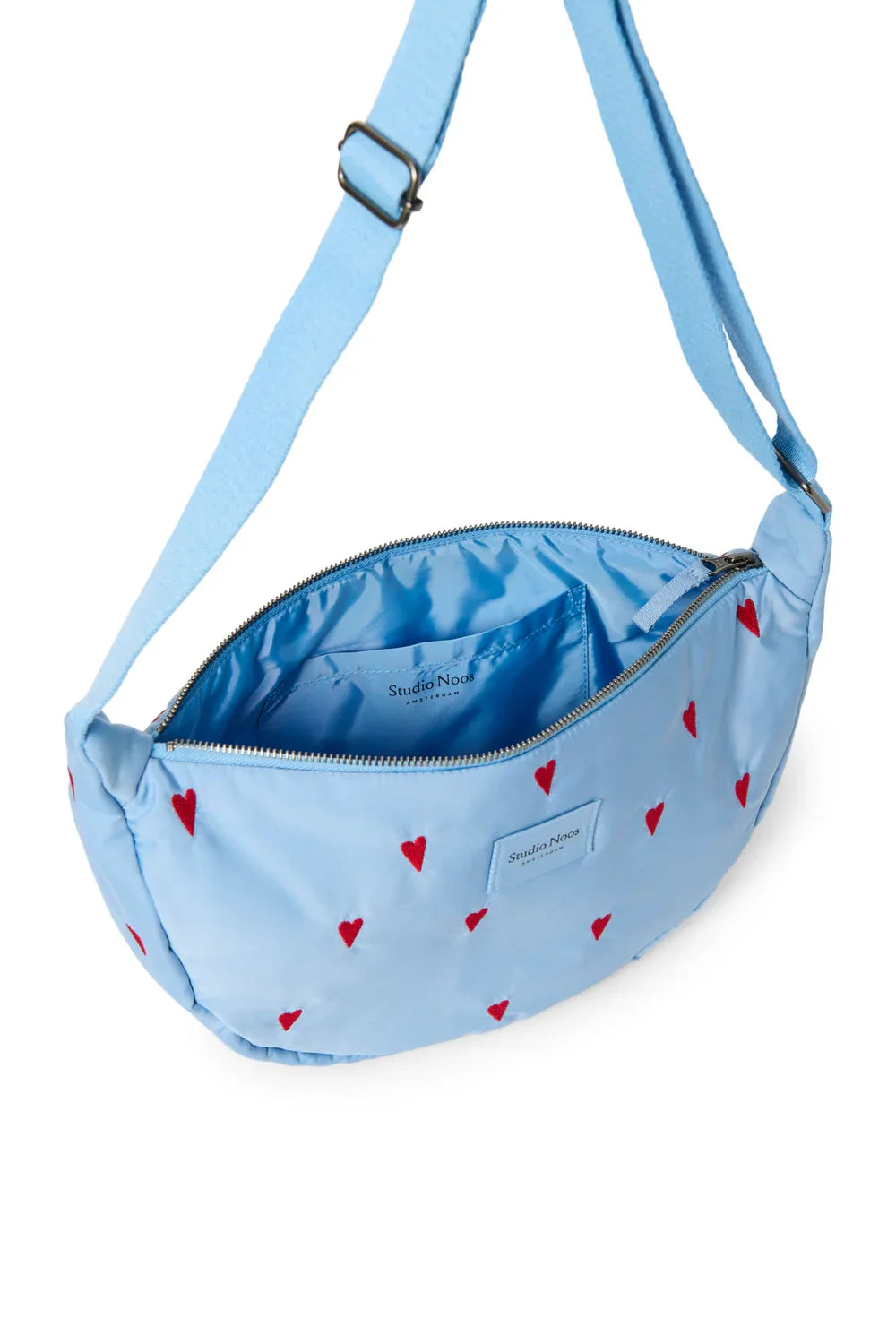 Hellblaue Herzen Flauschige Bauchtasche für Erwachsene