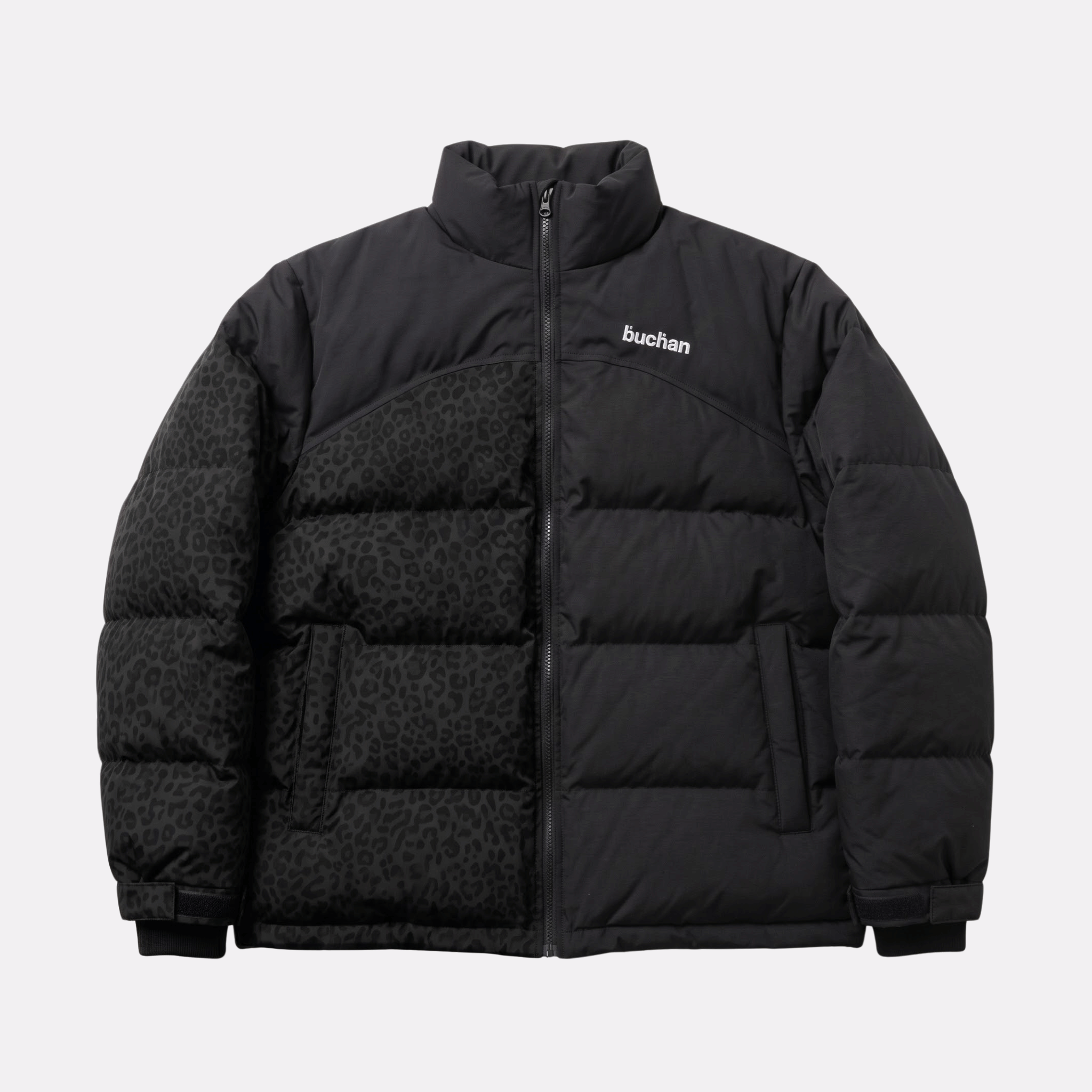 Water Reactive Cheetah Puffer - Black