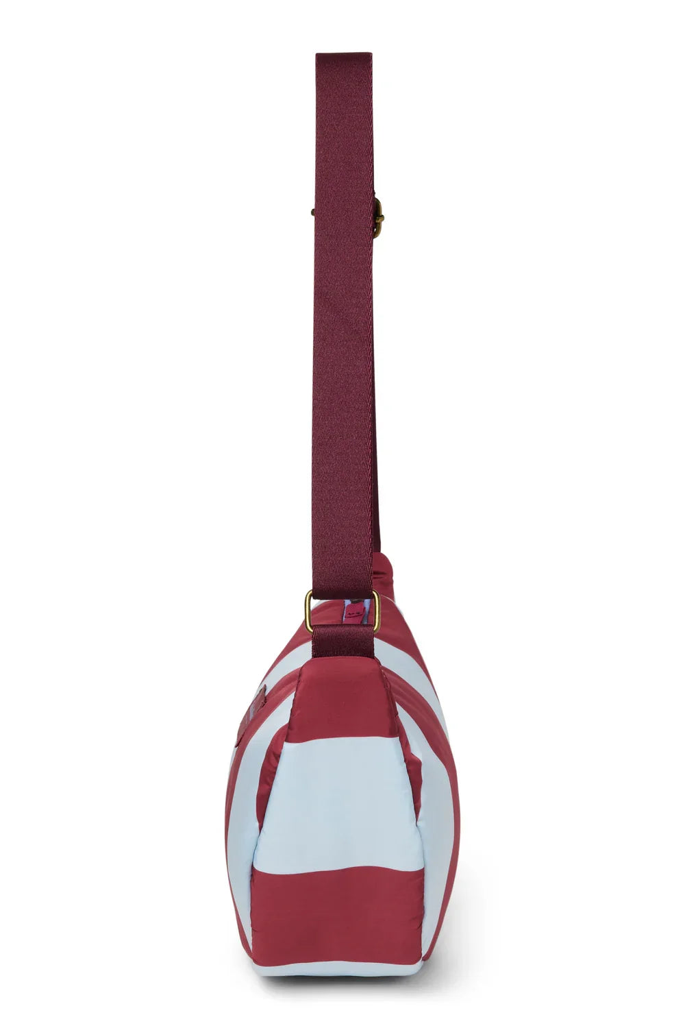 Bordeaux/Hellblau Gestreifte Bauchtasche für Erwachsene