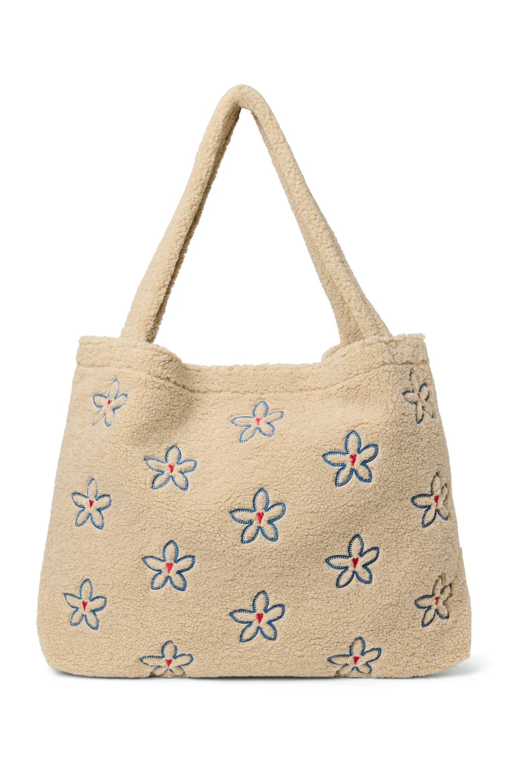 Ecru Flower Heart Teddy Mom Bag