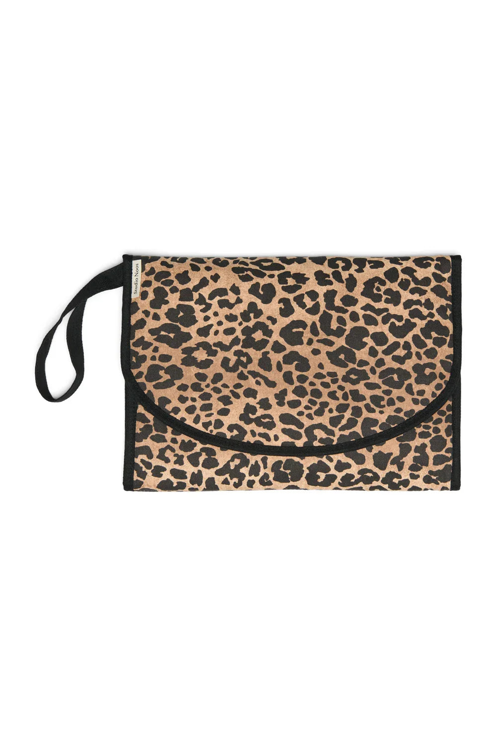 Wickelunterlage aus brauner Baumwolle mit Leopardenmuster Plus