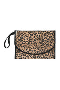 Wickelunterlage aus brauner Baumwolle mit Leopardenmuster Plus