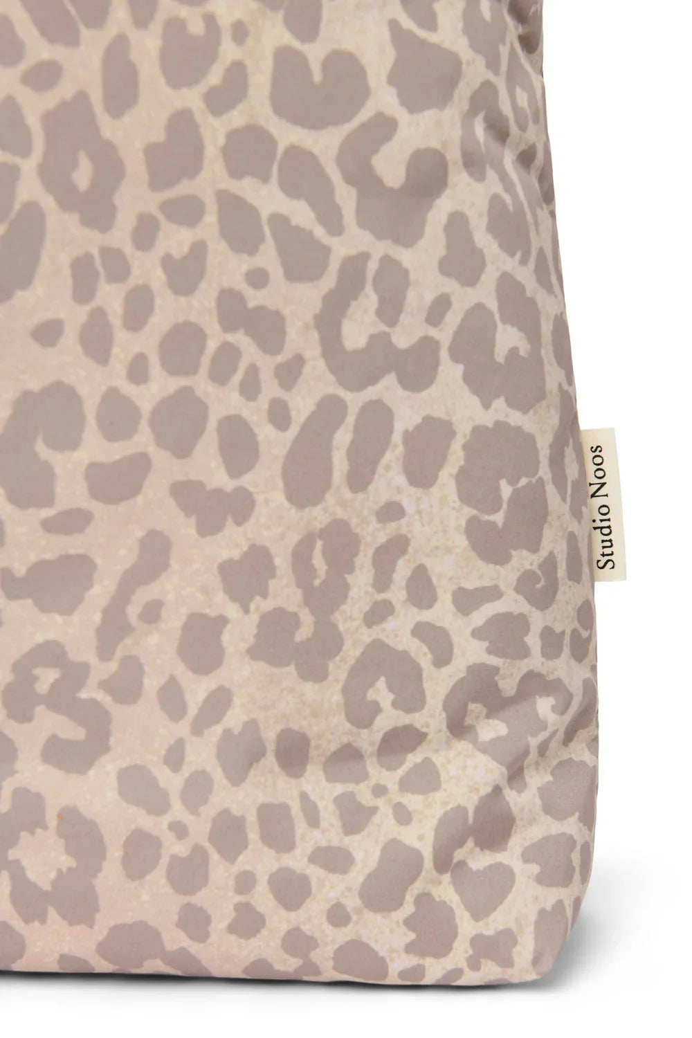 Beige luipaardprint luiertas