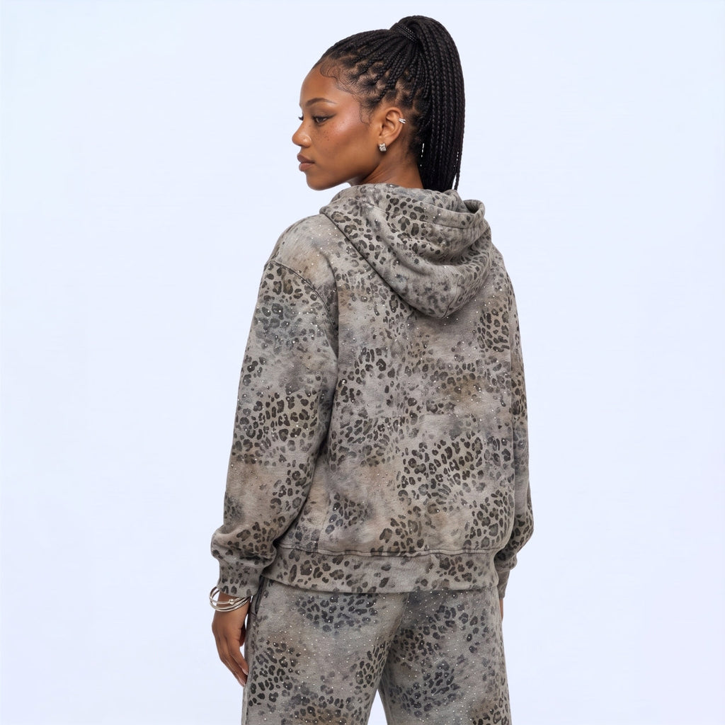 VYBES Snow Leopard Hoodie